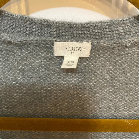 J Crew Gray/Pink striped button up cardigan - Picture 5 of 9